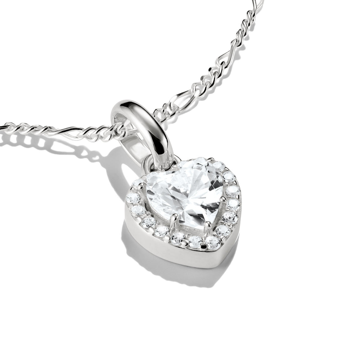 Thomas Sabo Charm-Anhänger Herz mit Steinen Connect Silber - CC1278-051-14