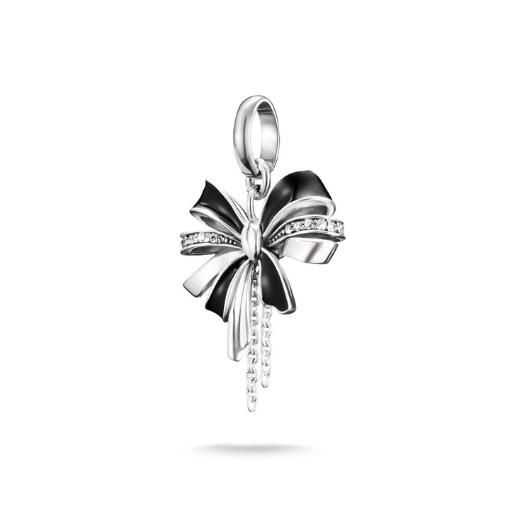 Thomas Sabo Charm-Anhänger Schleife schwarz Connect Silber - CC1288-691-11