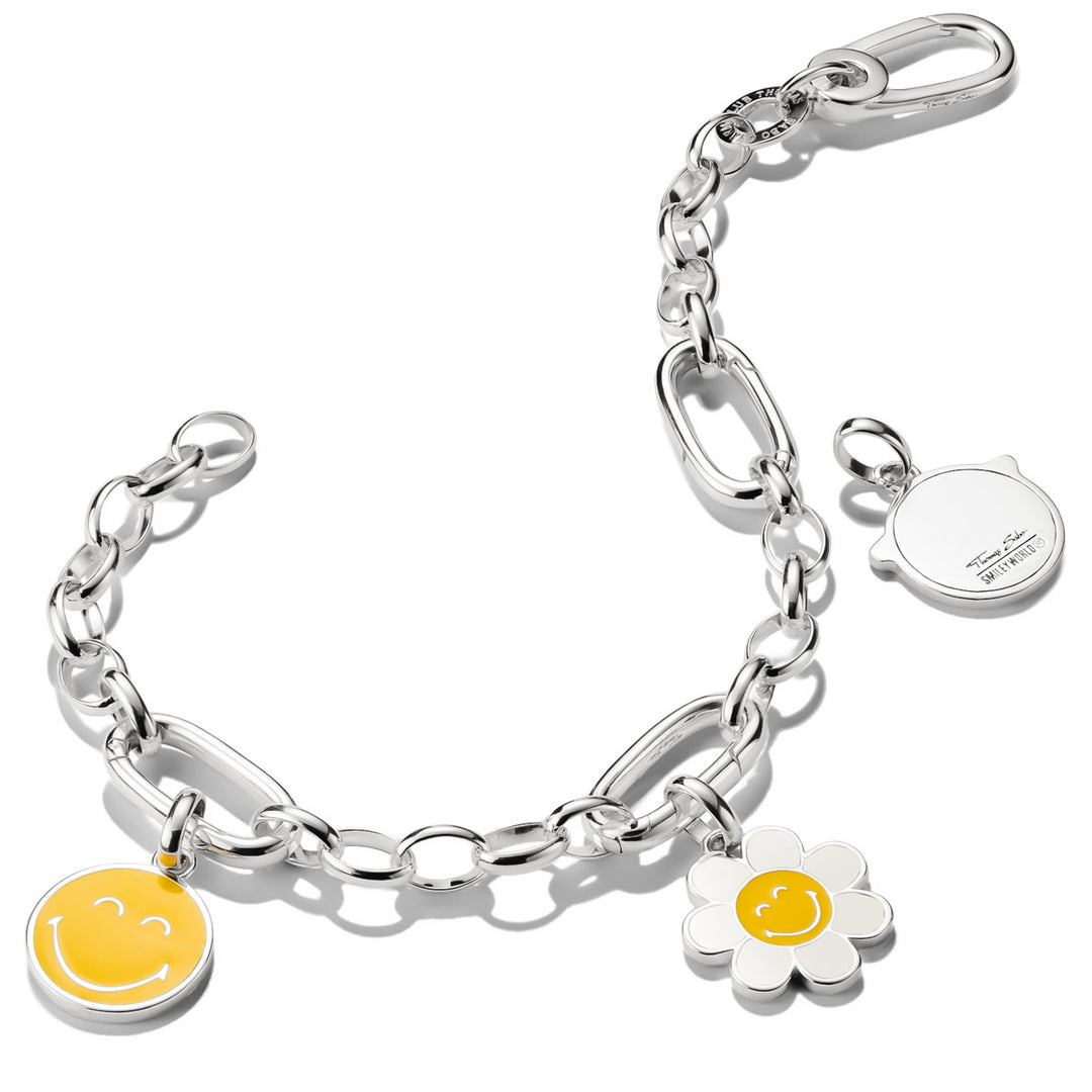 Thomas Sabo Smiley World Daisy Charm-Anhänger Connect Silber - CC1291-664-4
