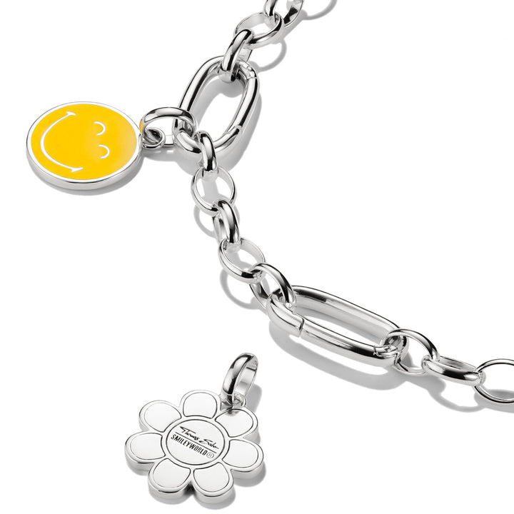 Thomas Sabo Smiley World Daisy Charm-Anhänger Connect Silber - CC1291-664-4