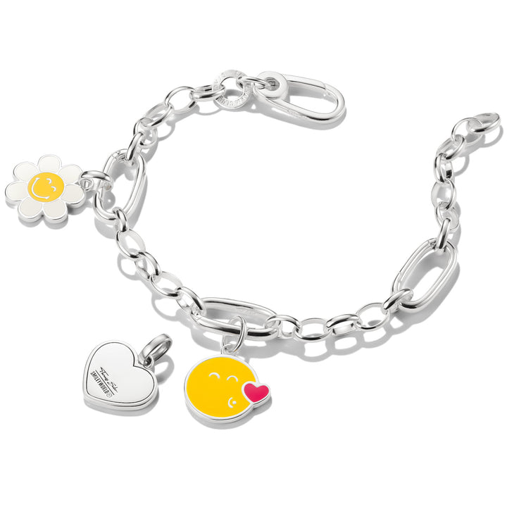 Thomas Sabo Smiley World Heart Charm-Anhänger Connect Silber - CC1294-664-9