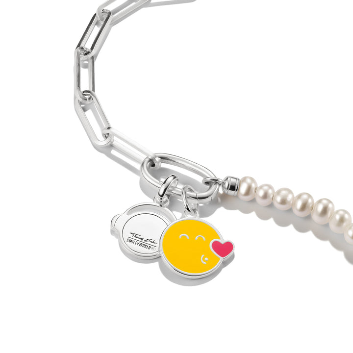 Thomas Sabo Smiley World Headphones Charm-Anhänger Connect Silber - CC1297-664-8