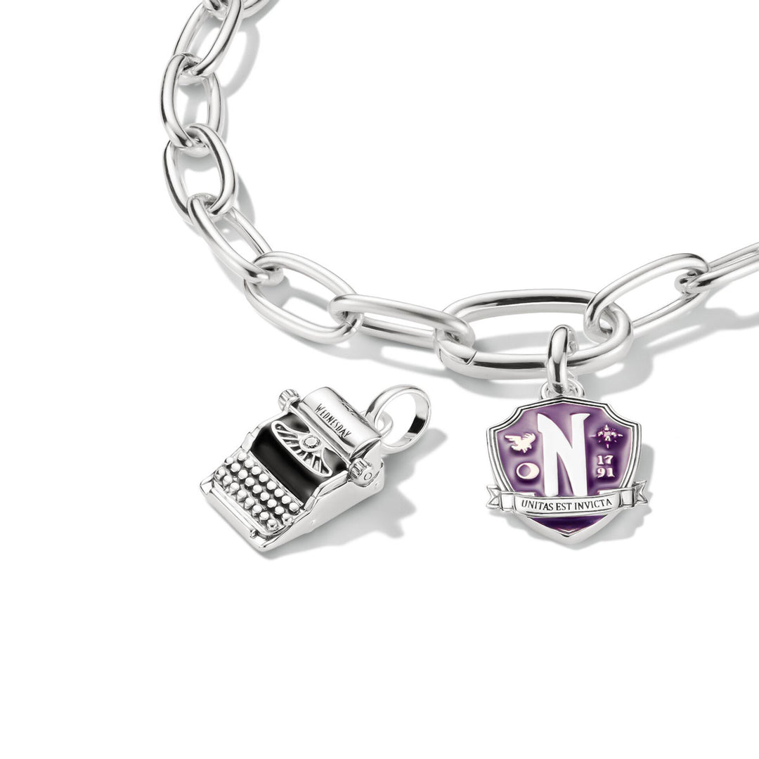 Thomas Sabo Charm-Anhänger Wednesday Nevermore Emaille Connect Silber - CC1316-691-13