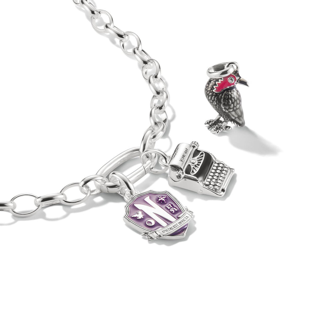 Thomas Sabo Charm-Anhänger Wednesday Nevermore Emaille Connect Silber - CC1316-691-13