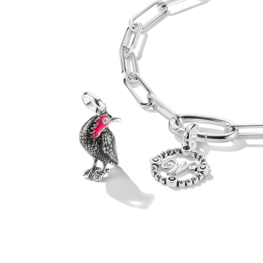 Thomas Sabo Charm-Anhänger Wednesday Krähe Zirkonia Connect Silber - CC1318-691-11
