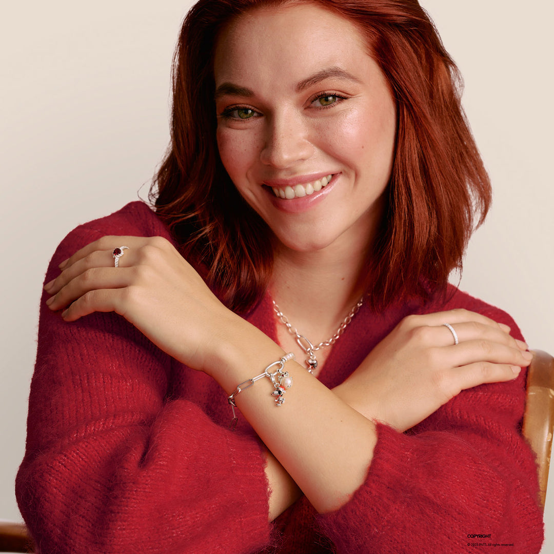 Thomas Sabo Charm-Anhänger Perle mit Schleife Connect Silber - CC1323-167-14