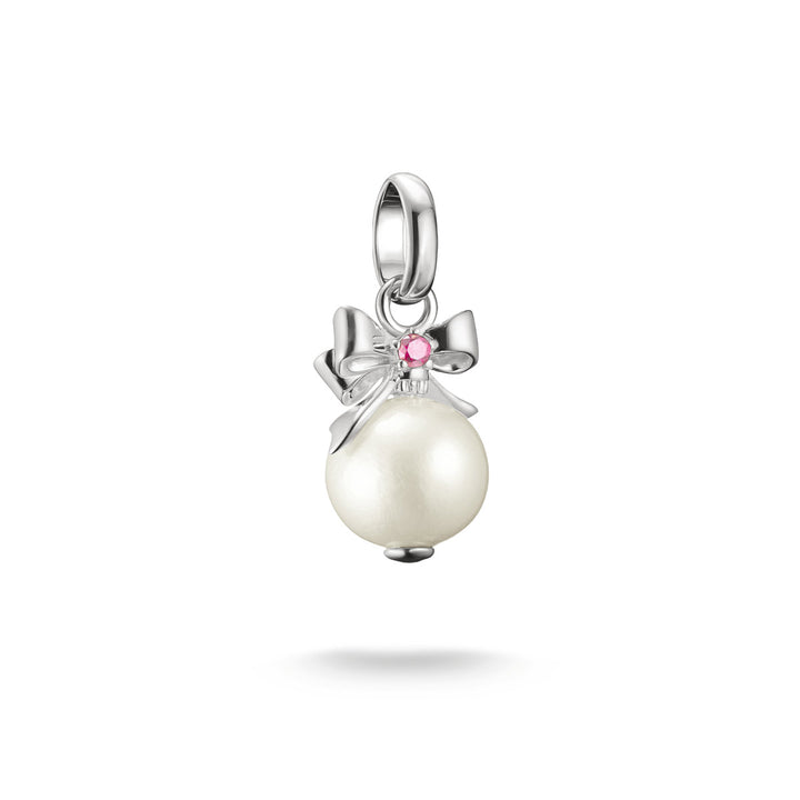 Thomas Sabo Charm-Anhänger Perle mit Schleife Connect Silber - CC1323-167-14