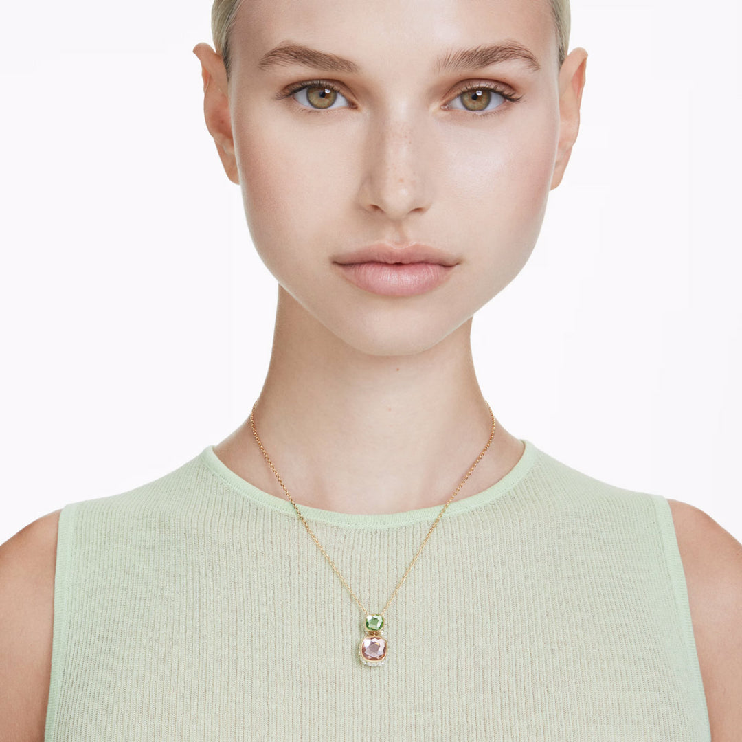 Swarovski Chroma Halskette Kissenschliff Mehrfarbig Goldlegierungsschicht - 5692496