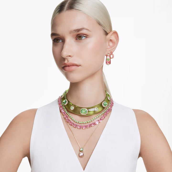 Swarovski Chroma Halskette Kissenschliff Mehrfarbig Goldlegierungsschicht - 5692496