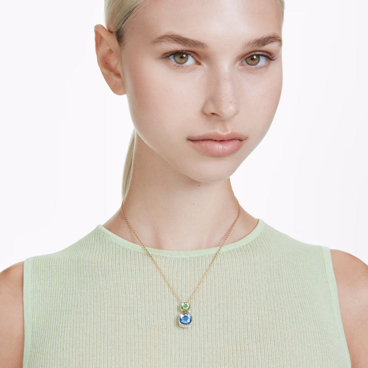 Swarovski Chroma Halskette Kissenschliff Mehrfarbig Gold - 5692496