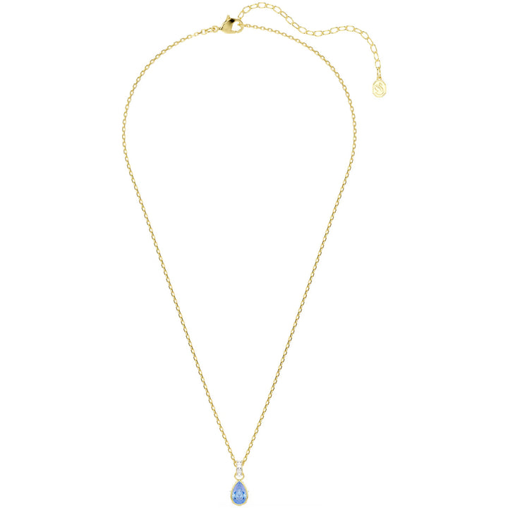 Swarovski Chroma Halskette Tropfenschliff Blau 18K goldbeschichtet - 5757786