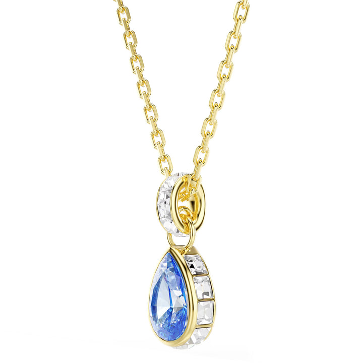 Swarovski Chroma Halskette Tropfenschliff Blau 18K goldbeschichtet - 5757786