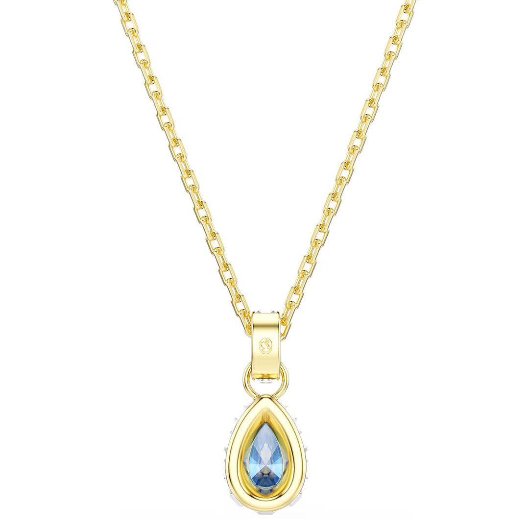 Swarovski Chroma Halskette Tropfenschliff Blau 18K goldbeschichtet - 5757786