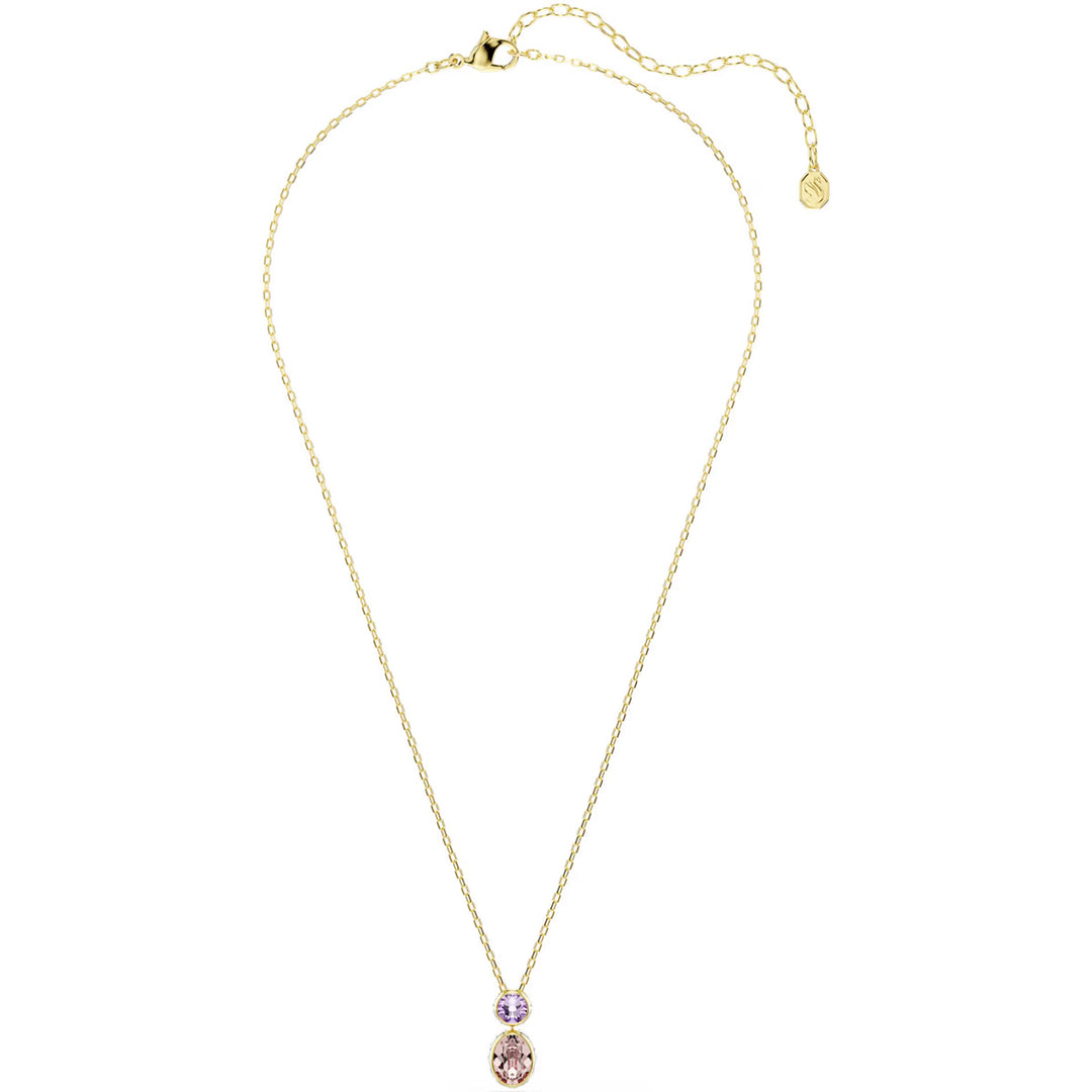 Swarovski Chroma Halskette Verschiedene Schliffe Mehrfarbig Goldlegierungsschicht - 5741586