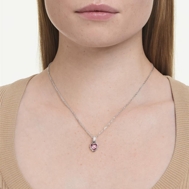 Swarovski Chroma Halskette Verschiedene Schliffe Rosa Rhodiniert - 5757789
