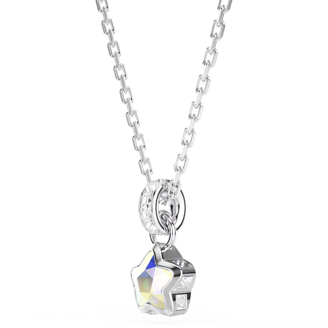 Swarovski Chroma Halskette Verschiedene Schliffe Stern Weiss Rhodiniert - 5759678