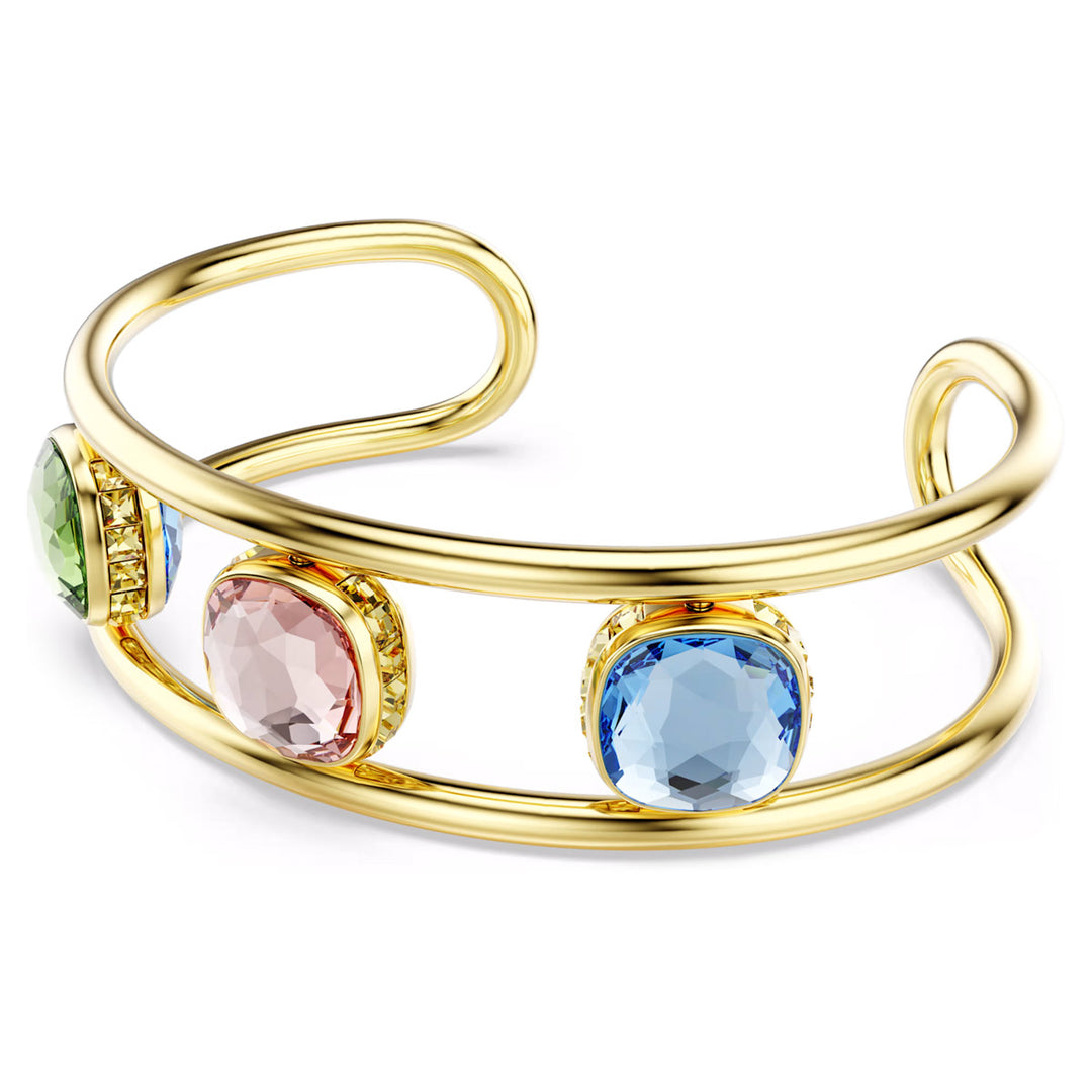 Swarovski Chroma Armreif Kissenschliff Grün Gold