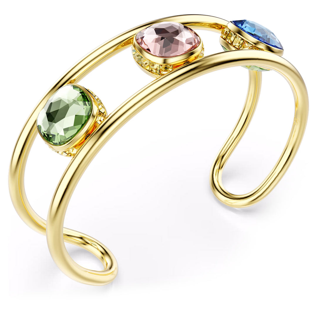 Swarovski Chroma Armreif Kissenschliff Grün Gold