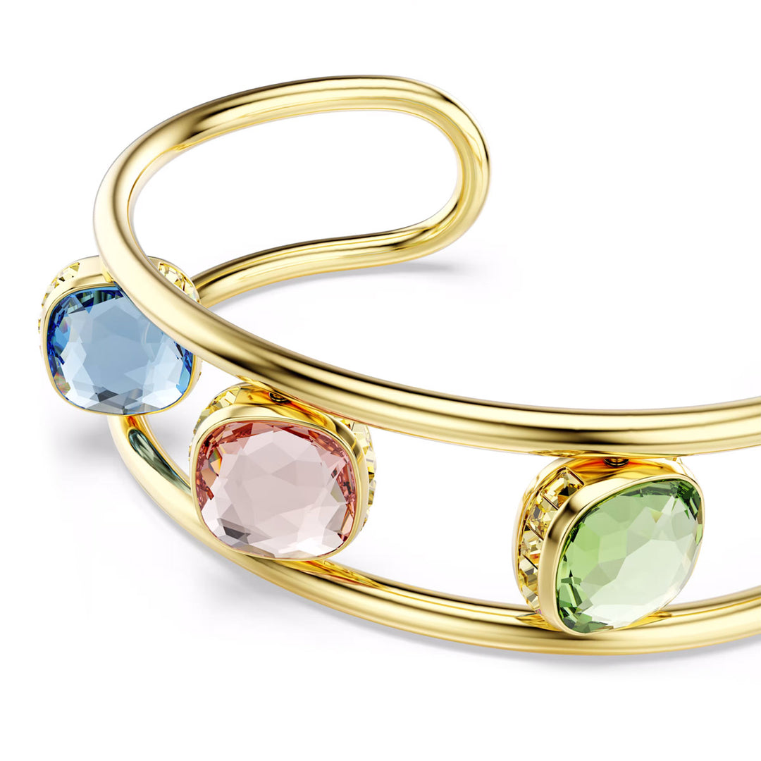 Swarovski Chroma Armreif Kissenschliff Grün Gold