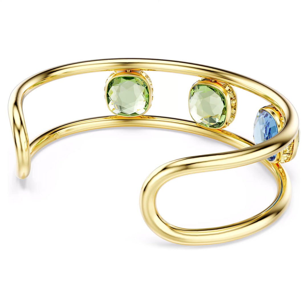 Swarovski Chroma Armreif Kissenschliff Grün Gold