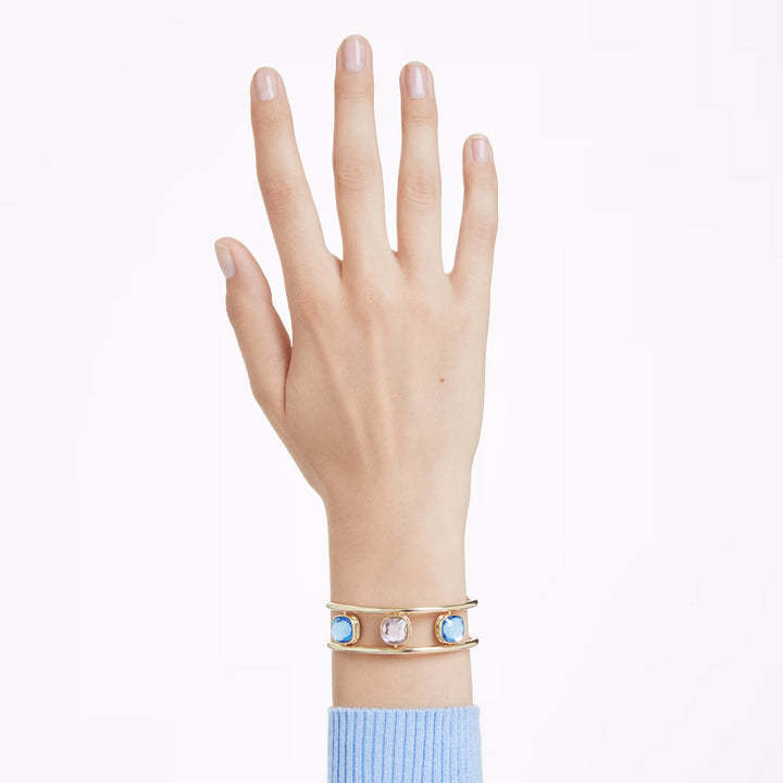 Swarovski Chroma Armreif Kissenschliff Grün Gold