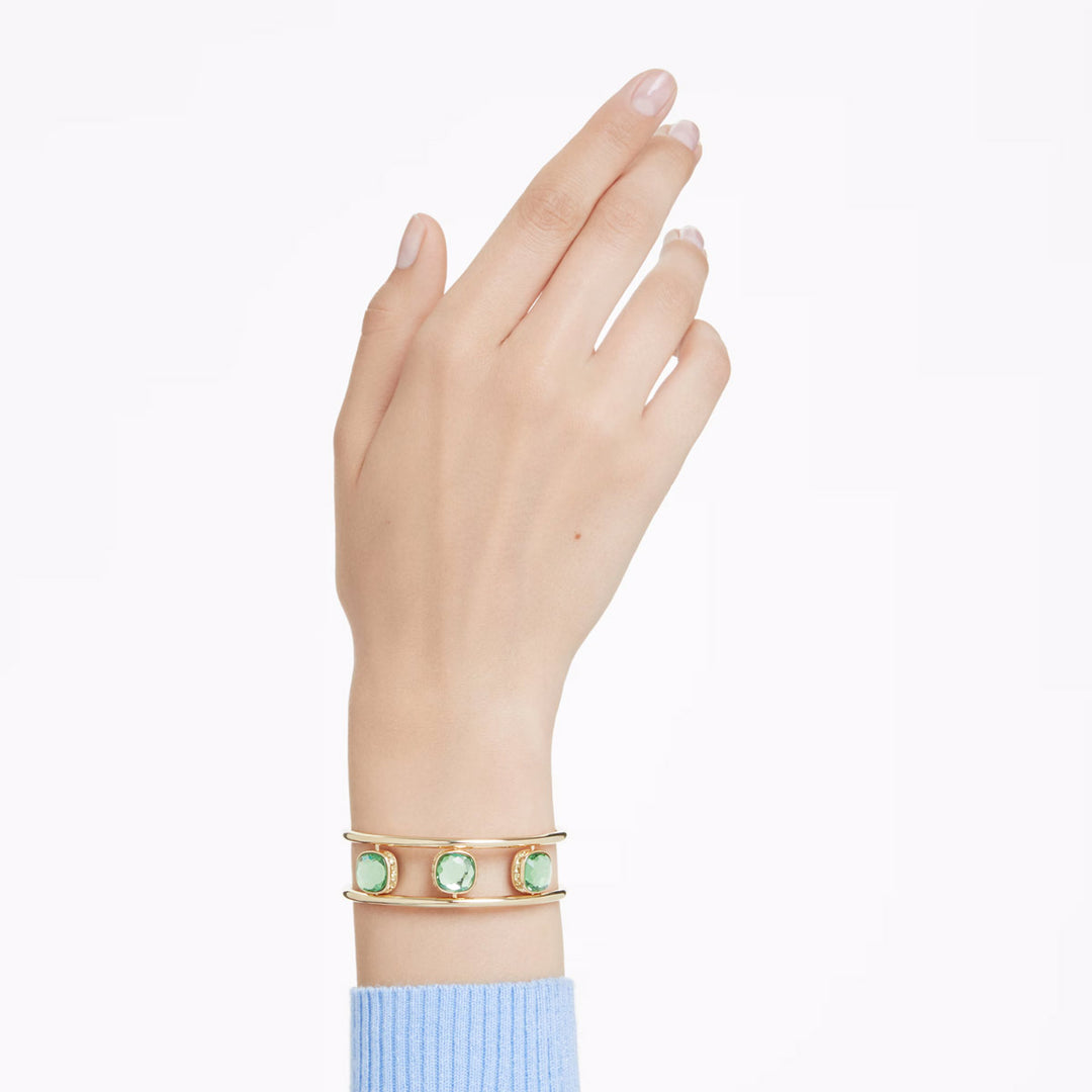 Swarovski Chroma Armreif Kissenschliff Grün Gold