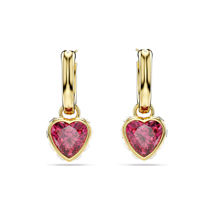 Swarovski Chroma Drop Ohrhänger Herz Rot Goldlegierungsschicht - 5684760