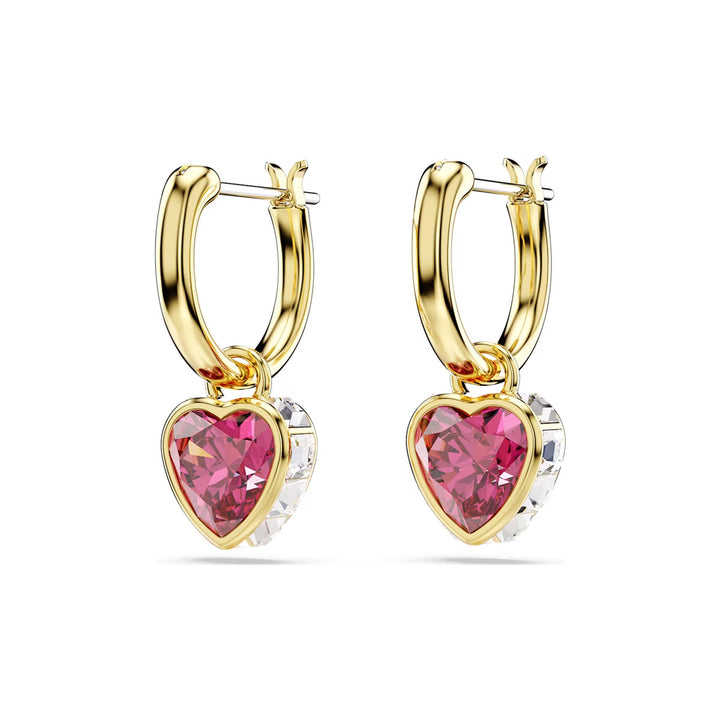 Swarovski Chroma Drop Ohrhänger Herz Rot Goldlegierungsschicht - 5684760