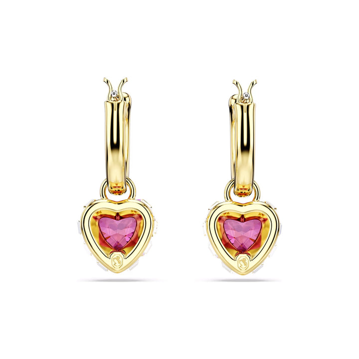 Swarovski Chroma Drop Ohrhänger Herz Rot Goldlegierungsschicht - 5684760