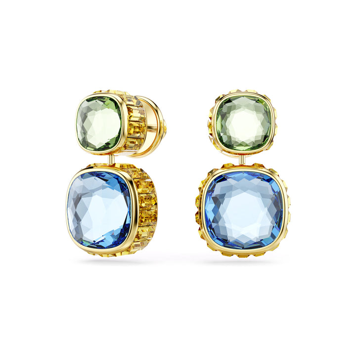 Swarovski Chroma Drop Ohrhänger Kissenschliff Mehrfarbig Goldlegierungsschicht - 5692492