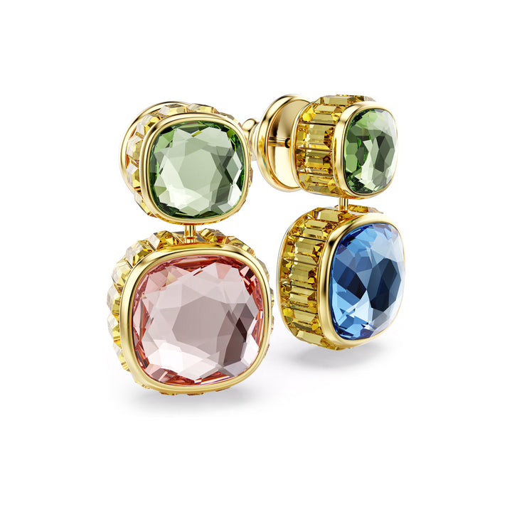 Swarovski Chroma Drop Ohrhänger Kissenschliff Mehrfarbig Goldlegierungsschicht - 5692492