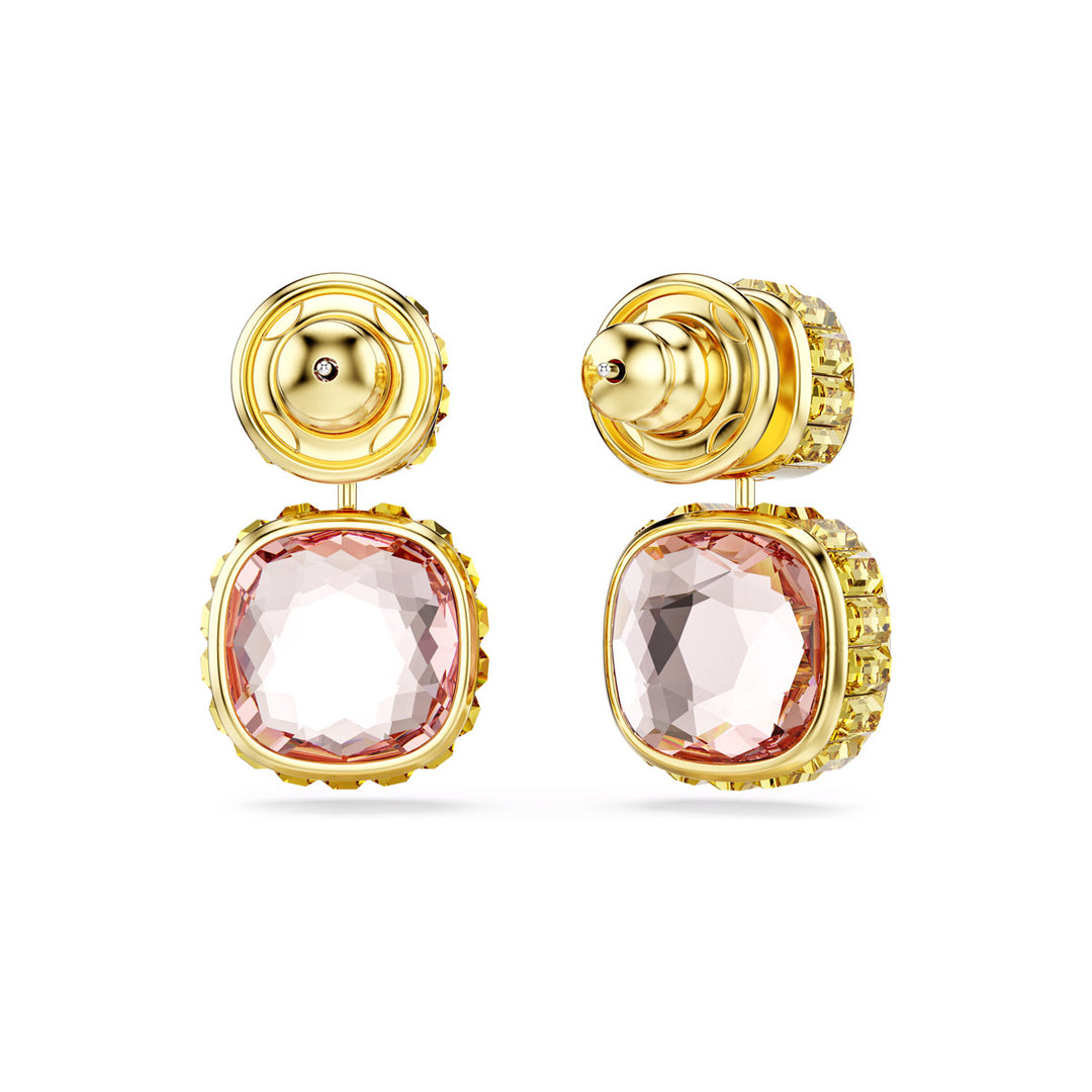 Swarovski Chroma Drop Ohrhänger Kissenschliff Mehrfarbig Goldlegierungsschicht - 5692492