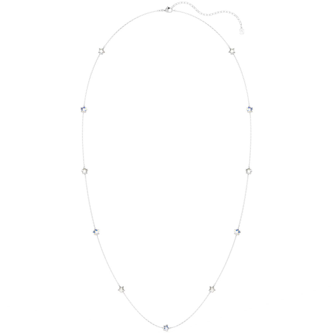 Swarovski Chroma lange Halskette Stern Weiss Rhodiniert - 5754181