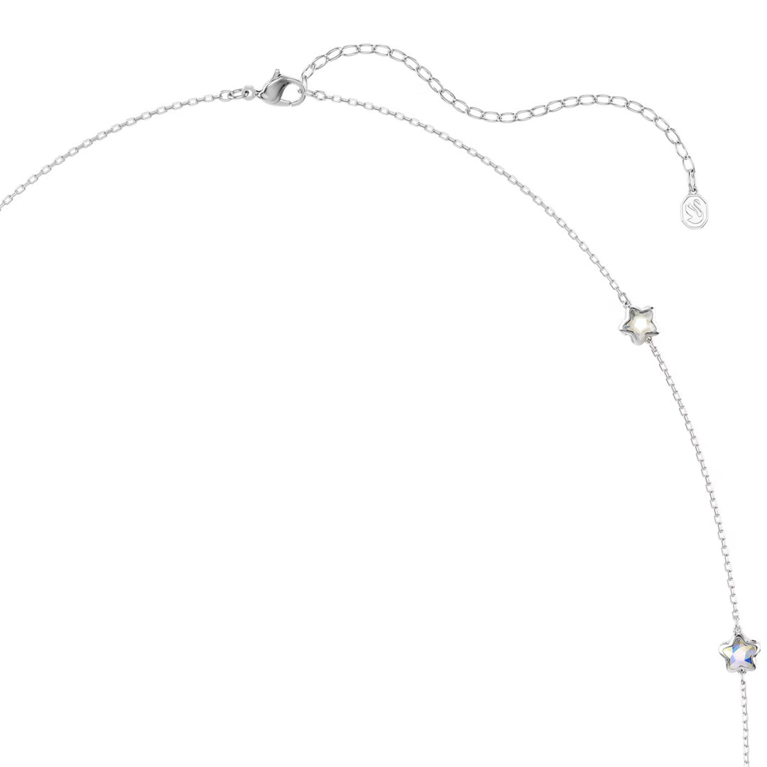 Swarovski Chroma lange Halskette Stern Weiss Rhodiniert - 5754181