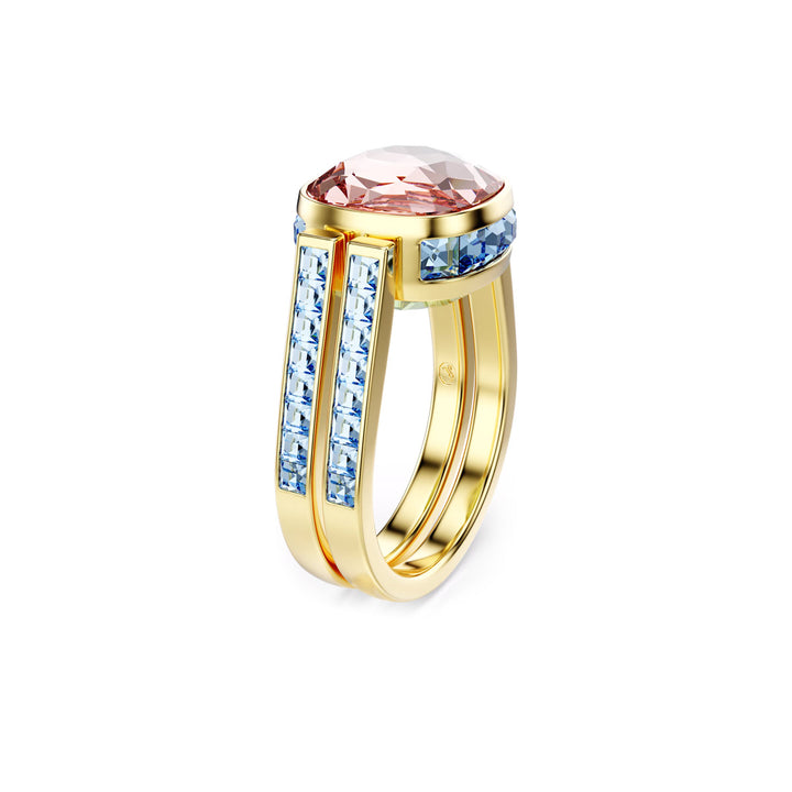 Swarovski Chroma Ring Kissenschliff Mehrfarbig Goldlegierungsschicht