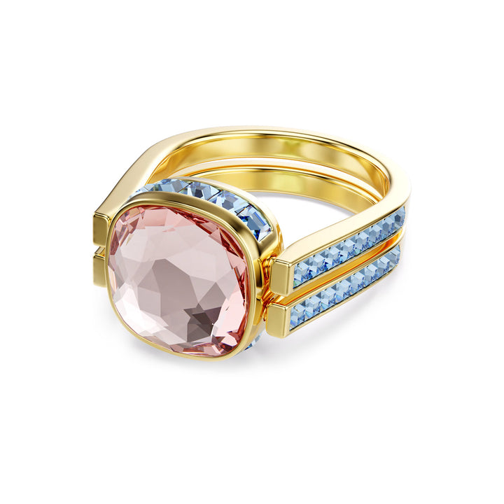 Swarovski Anello Chroma Taglio Cushion Multicolore Placcato color oro