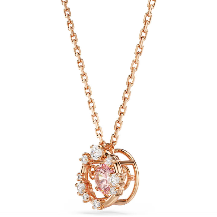Swarovski Constella Halskette Rundschliff Dancing Stone Rosa Roségold Legierungsschicht - 5744244