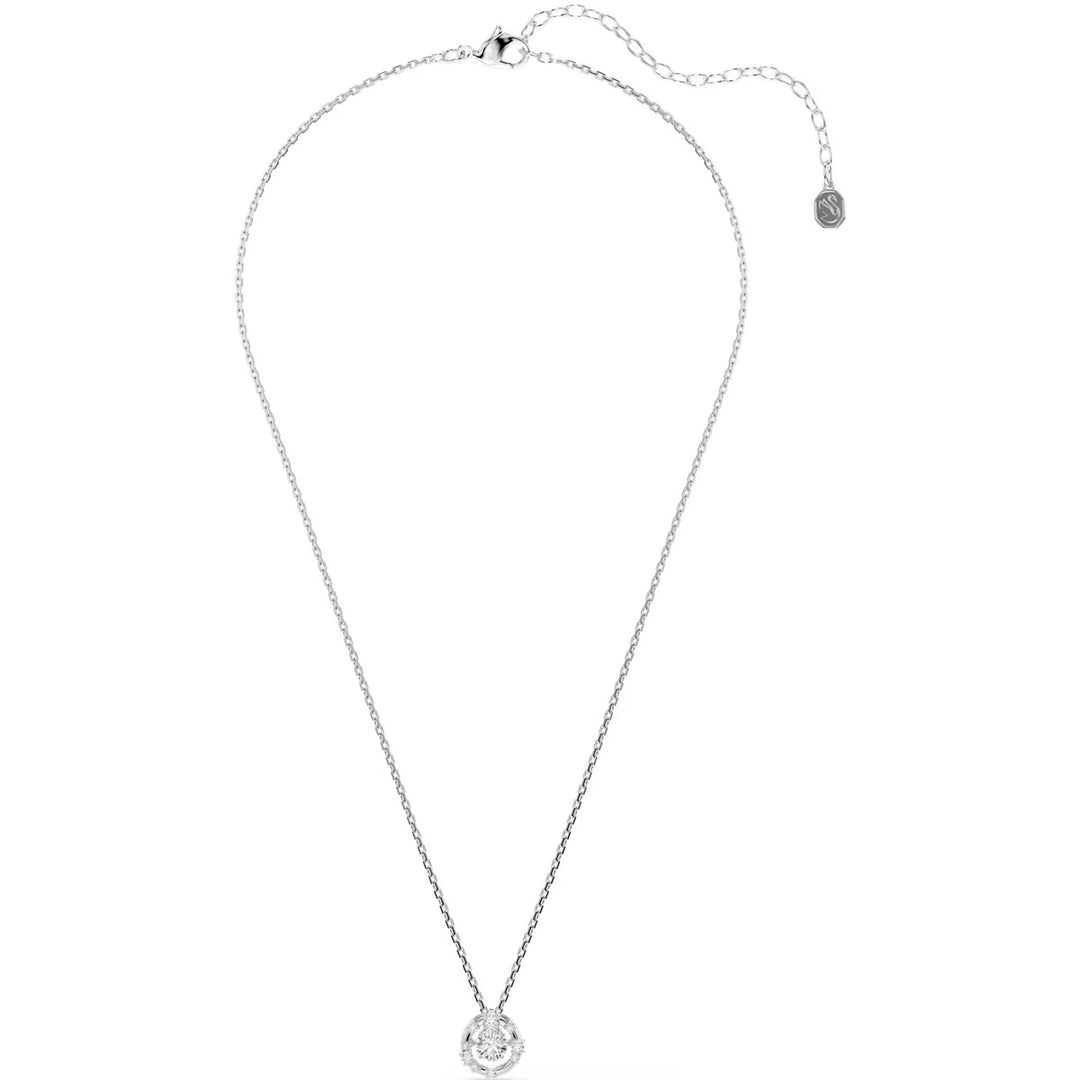 Swarovski Constella Halskette Rundschliff Dancing Stone Weiss Rhodiniert - 5738247