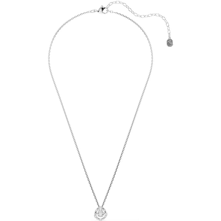 Swarovski Constella Halskette Rundschliff Dancing Stone Weiss Rhodiniert - 5738247