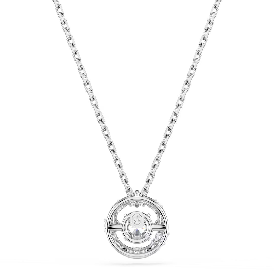 Swarovski Constella Halskette Rundschliff Dancing Stone Weiss Rhodiniert - 5738247