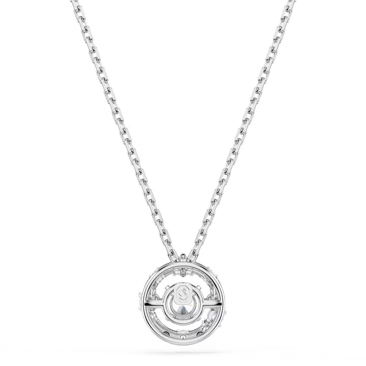 Swarovski Constella Halskette Rundschliff Dancing Stone Weiss Rhodiniert - 5738247