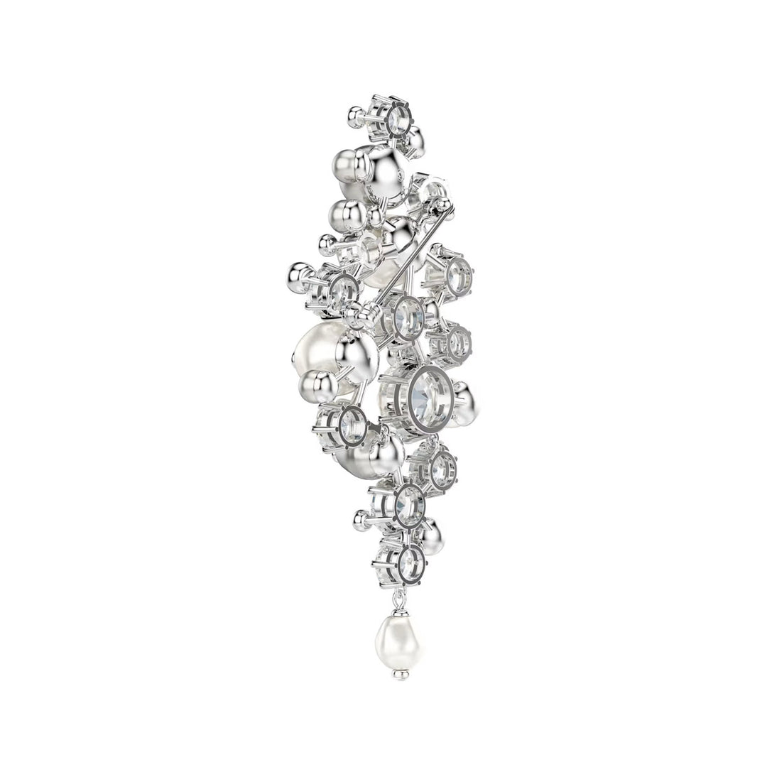 Swarovski Constella Brosche Kristallperle Rundschliff Weiss Rhodiniert - 5722516