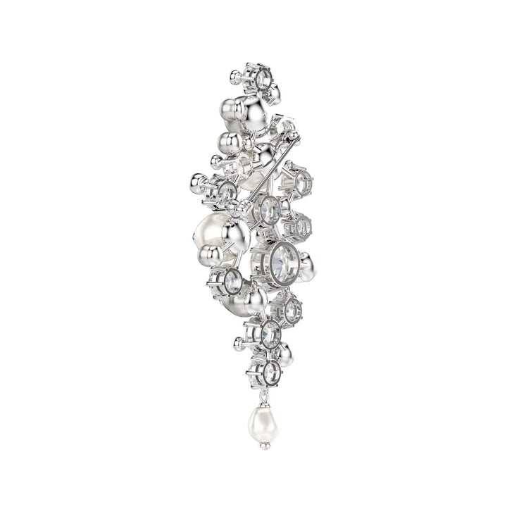 Swarovski Constella Brosche Kristallperle Rundschliff Weiss Rhodiniert - 5722516