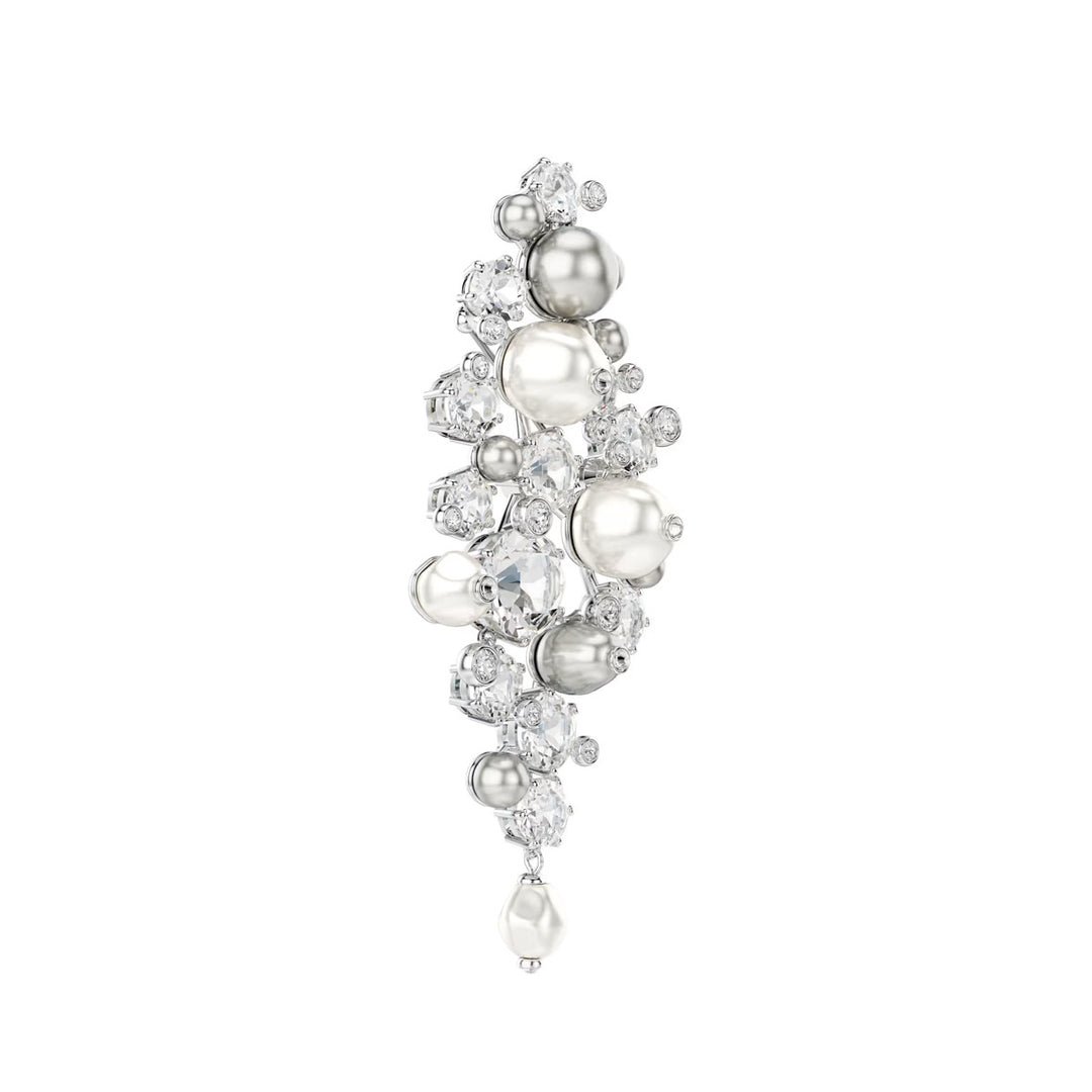 Swarovski Constella Brosche Kristallperle Rundschliff Weiss Rhodiniert - 5722516