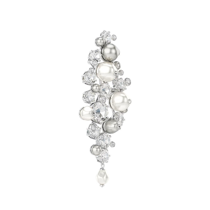 Swarovski Constella Brosche Kristallperle Rundschliff Weiss Rhodiniert - 5722516