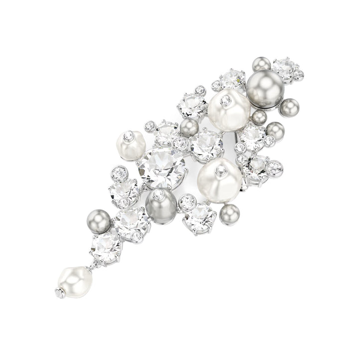 Swarovski Constella Brosche Kristallperle Rundschliff Weiss Rhodiniert - 5722516