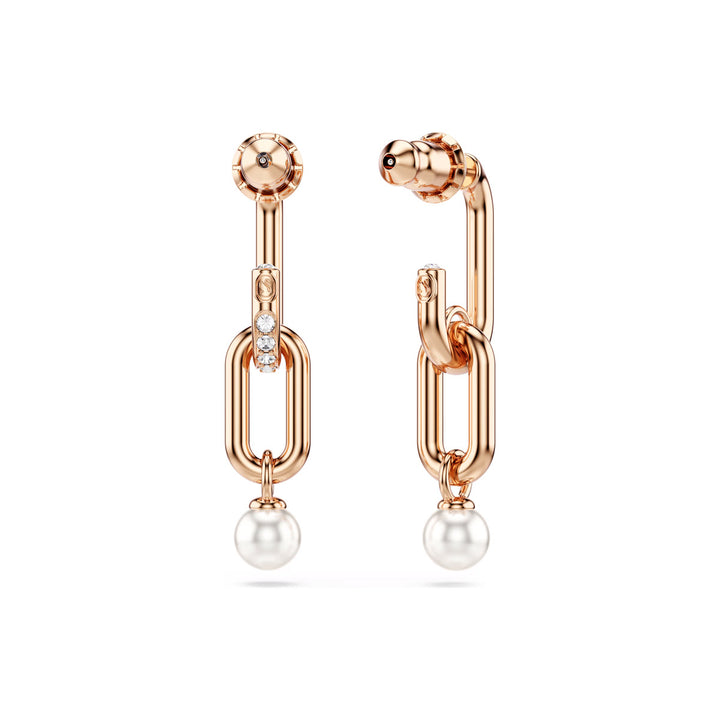 Swarovski Constella Drop Ohrhänger Kristallperle Rundschliff Weiss Roségold Legierungsschicht - 5728585