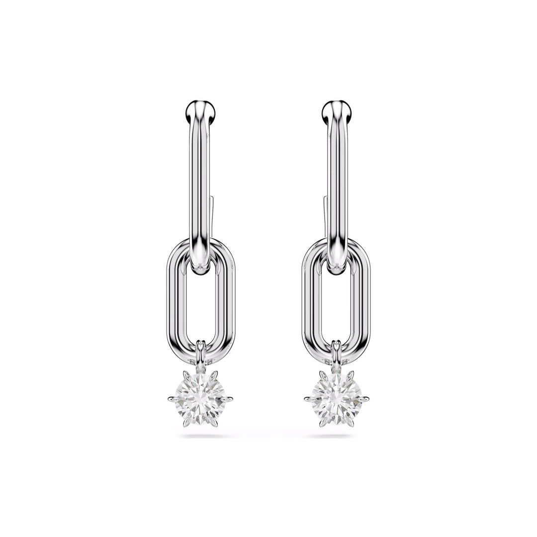 Swarovski Constella Drop Ohrhänger Rundschliff Weiss Rhodiniert - 5728584