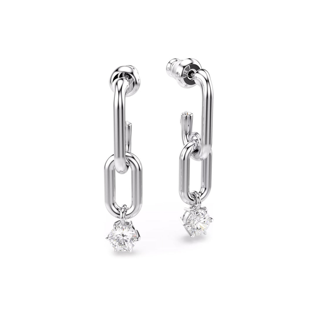Swarovski Constella Drop Ohrhänger Rundschliff Weiss Rhodiniert - 5728584