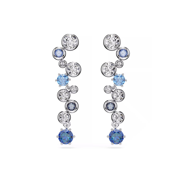 Swarovski Constella Drop Ohrhänger Verschiedene Schliffe Blau Rhodiniert - 5732775